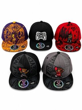 Top Level Kids Snapback Hat Bundle Lot of 5 NWT Adjustable 4-9Y embroidered